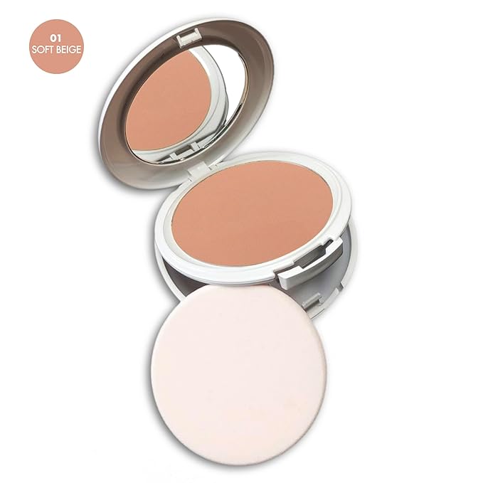 Radiant Professional Face Powder Photo Ageing Protection SPF 30 Advanced Compact Powder UVA & UVB Protection Long Lasting, Sweat-Proof Matte Press Powder Oil Control & Anti-aging Action (Skin Beige)