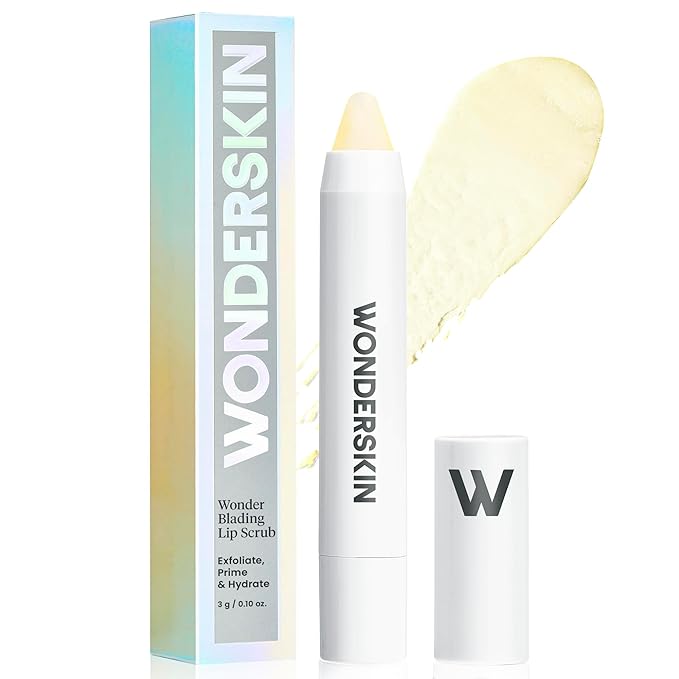 Wonderskin Lip Stain Peel Off Masque (XOXO), with Lip Scrub and Clear Lip Gloss