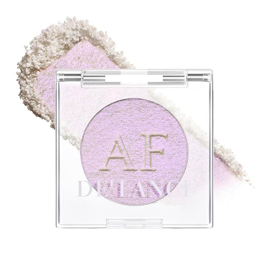 Purple Diamond Highlighter Makeup, Duochrome Shimmer Highlighter Makeup Powder, Long Lasting Lavender Iluminadores De Maquillaje for Face Cheeks Body, Sparkly Shiny Face Illuminator for All Skin, #02