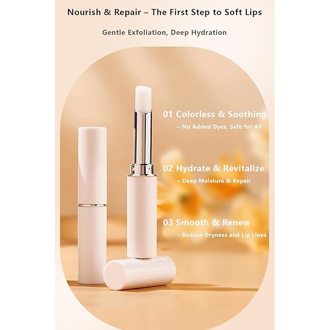 3 Pcs Lip Primer, Colorless & Odorless, Non-Sticky & Lightweight, Hydrating Lip Primer Perfect for Pre-Makeup Prep & Daily Lip Care, Travel-Friendly