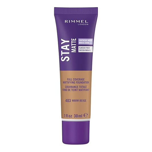 Rimmel Stay Matte Foundation, Warm Beige, 1 Fluid Ounce