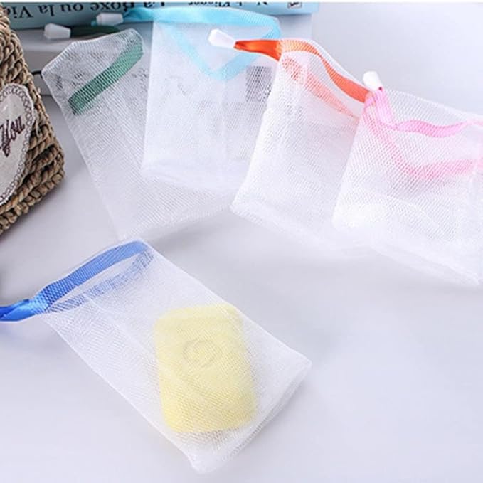 10PCS colorful Foaming Mesh Bags,Portable Soap Saver Bags Hangable Net Soap Pouches, Nylon Drawstring Bags Shower Foaming Mesh Face Cleansing Tool,Soaps,Beauty and Personal Care,Cleansers,Skin Care