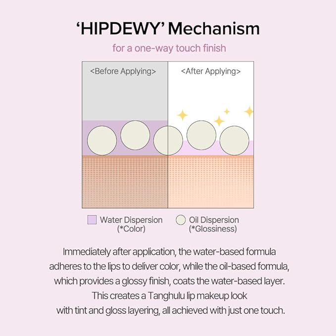 Heart Percent Dote On Mood One Way Glowy Tint, Glass-like High Shine Glossy Finish w/Long-Lasting Luminous Color Lip Stain for Glowy Look, #08. Earthy Brown