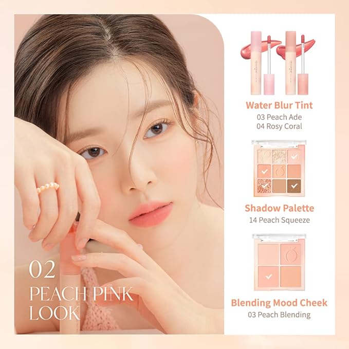 dasique Water Blur Tint #02 Just Peach I Vegan, Cruelty-free I Non-sticky, Non-greasy, Watery Formula Transforming Into a Silky Finish
