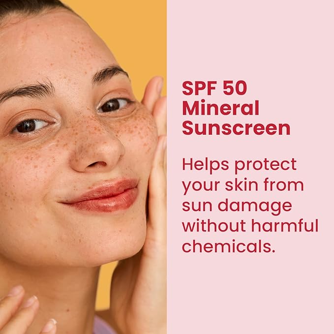 Protect Tinted Moisturizer & Mineral Sunscreen SPF 50, Hyaluronic Acid, Zinc Oxide, Titanium Dioxide for Deep Hydration, Dermatologist-Tested, Suitable for All Skin Types, 50ml