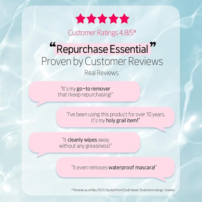 ETUDE Lip&Eye Remover 8.45 fl.oz (250ml) 21AD | Water and Oil Formula for Deep Cleansing | Lip and Eye Makeup Remover for All Types | Gentle Face Cleanser for Sensitive Skin | Korean Skin Care