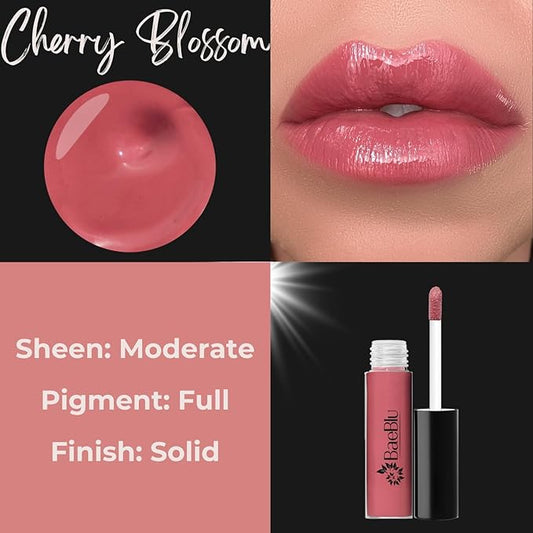Organic Vegan Lip Gloss, 100% Natural Non-Toxic Moisturizing Ingredients, Cherry Blossom