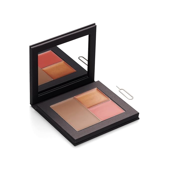 Phase Zero Makeup Cream Highlighter- "Sicilian Summer" - 2.4g / 0.084oz - Quad Refill - For a Long Lasting, Natural, Radiant Glow