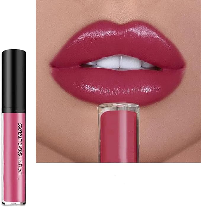 Kayswnag 12 Color Cream Texture Waterproof Lipstick, Lip Gloss Lip Lust Creme Lipgloss Liquid Lipstick,Waterproof Long Lasting Velvet Lip Gloss (10#)