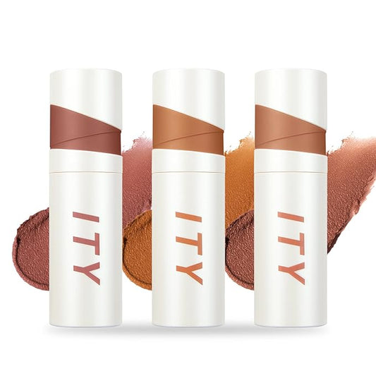 ITY Velvet Matte Finish Lip Stain-Mousse Textured Lip Clay, Conceals Lip Lines, Rich Pigment Lip Tint Lipsticks,3 Pack, 0.14 oz (4g) in Berrylicious, Ginger, Embered