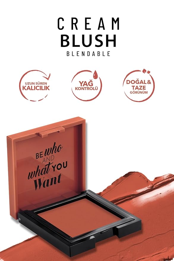 Cream Blush 49 | Fresh | Healthy & Natural Look | Ligh Weighted Formula | Sebum Control Richly Pigmented | Easily Blendable | Long Lasting | Semi Matte | 0.18 oz.