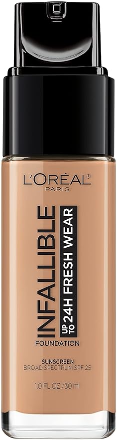 L’Oréal Paris Makeup Infallible Up to 24 Hour Fresh Wear Foundation, Amber, 1 fl; Ounce (Pack of 2)