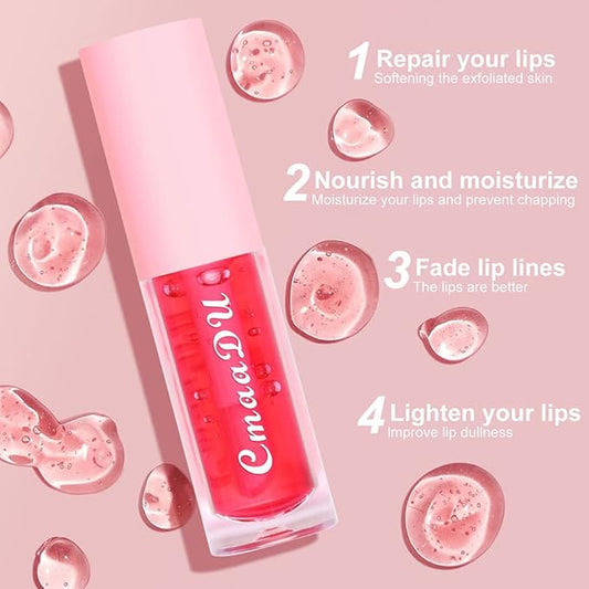 Mysense 6Pcs Lip Gloss Set for Teens, Flavored Color Changing Lip Gloss Pack, Moisturizing Glossy Lipgloss Set for Girls Kids Women