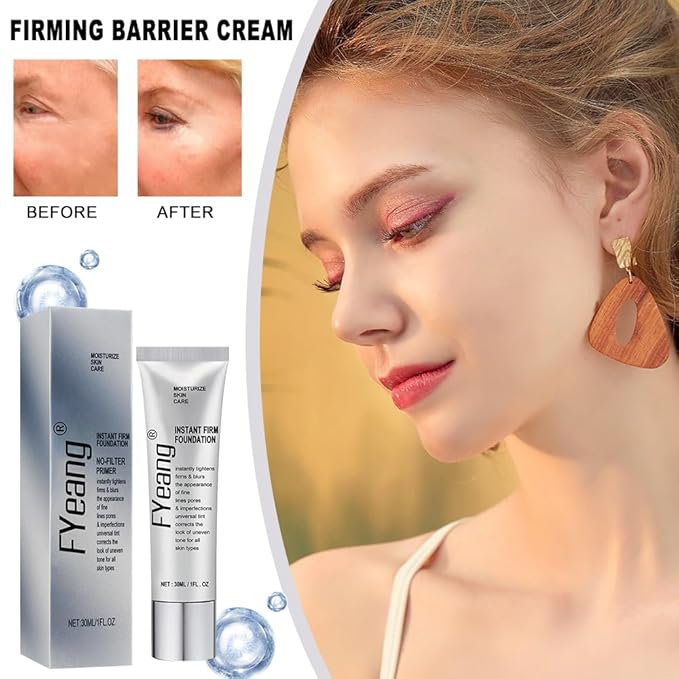 Face Tightener No-Filter Primer, Skin Tightener Primer Face Makeup, Moisturising Pre-makeup Barrier Cream, Face Blurring Primer for Face Before Makeup