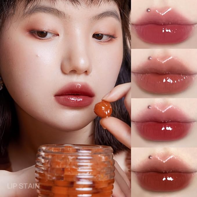 INTO YOU Lip Stain Long Lasting, Lip Gloss, Lip Tint, Lip Plumper Gloss, Glitter Lip Gloss, Liquid Lipstick, Vivid Color, Smudge-Proof, Lightweight, Naturally Moisturizing, Lip Oil For Dry Lips (G02)