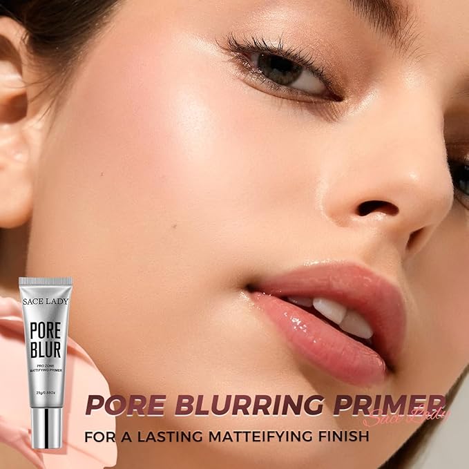 SACE LADY Mattifying Primer Blurs Pores and Fine Lines, Smooths & Hydrates Skin, Helps Foundation Base Makeup Longer for Lasting Matte Natural Finish
