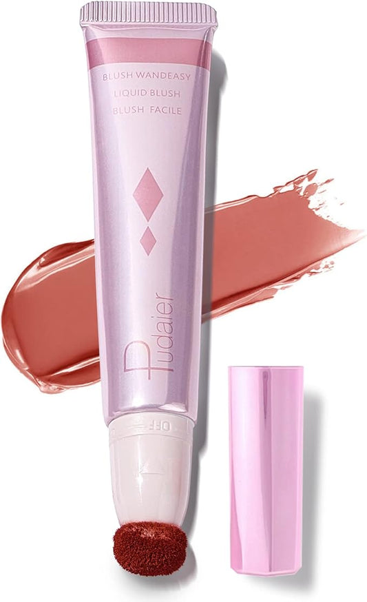 Highlighter Makeup, Liquid Highlighter Beauty Wand, Long Lasting Blendable Highlighter Stick Makeup with Cushion Applicator, 12,0.68 Fl Oz