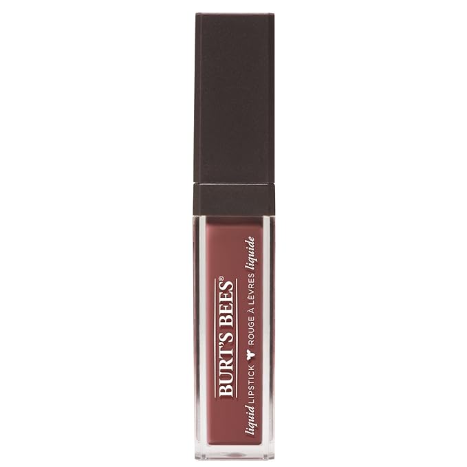 Burt's Bees 100% Natural Glossy Liquid Lipstick, Tidal Taupe, 1 Tube