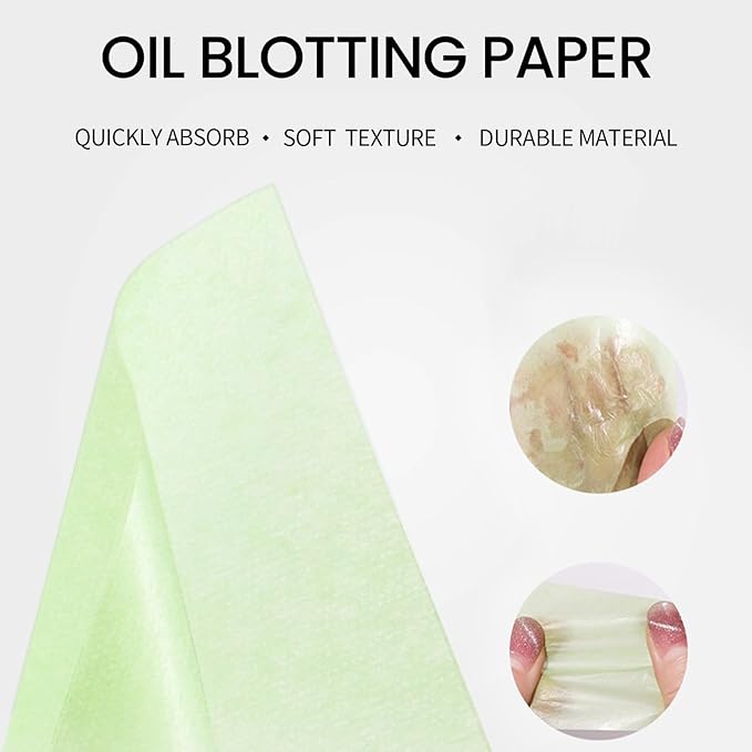 Erinde Oil Blotting Sheets for Face with Mirror and Puff, 100 Sheets Oil Blotting Paper for Oily Skin, Face Oil Absorbing Sheet, Natural Oil Control Film, Absorb Excess Oil, Makeup Friendly