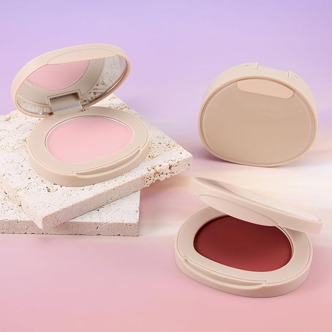 Boobeen Powder Blush Matte Single Color Blush, Pressed Blush Face Makeup Blusher High Pigment Blush for Colorful, Long-wear Glow, Natural Flush Tint for Cheeks (C06)