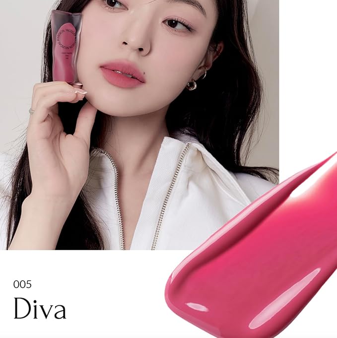 Objet Water Lip Stain Matte Lipstick – (Watery to Blurry Tint), Long-Lasting, Hydrating, Waterproof Wear – K-Beauty Liquid Lipstick for Women, Bold Red Tinted Gloss (005 DIVA)