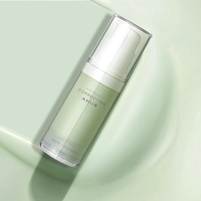 AMIIR Poreless Primer for Face Before Makeup - Smooth Brighten Moisturize Face Primer, Neutralize Redness, Color Correcting Primer, Pore Filler Make Up Primer for Face, Matte Blurring Primer, Green
