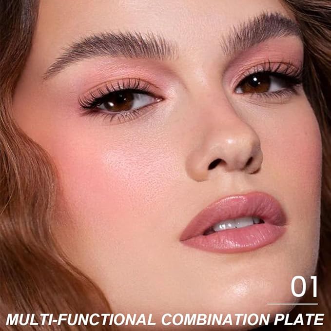 Highly Pigmented Eye Makeup Palette,Shimmer Matte Eyeshadow Pallet,long-lasting blend natural color makeup Milk Honeydew Eyeshadow and Blush Palette(1#, 1 Count (Pack of 1))