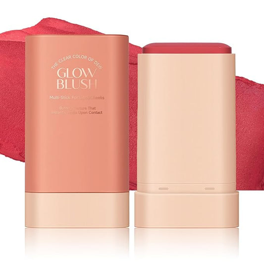 Cream Matte Blush Stick, 03# Red, Waterproof, Suitable for All Skin Tones