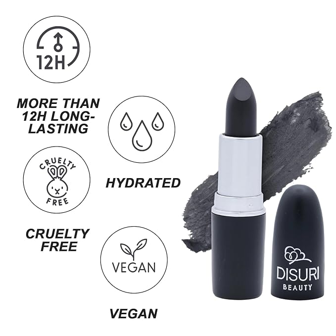 Matte Bullet Long Wear Lipstick - Vegan and Cruelty-Free - Smudge and Waterproof Matte Lipstick with Moisturizing Formula - All Day Comfort - (Obsidian Charm #29)