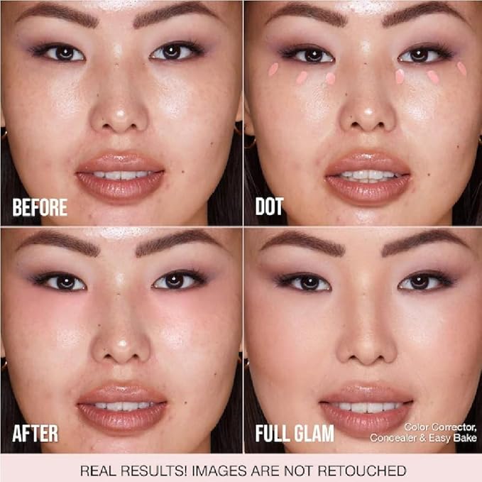 H.U.D.A BEAUTY #FAUXFILTER Under Eye Color Corrector 0.3 oz / 9 mL (Cherry Blossom, 0.3 oz / 9 ml) + Bonus Acne Patch (36 Pieces)