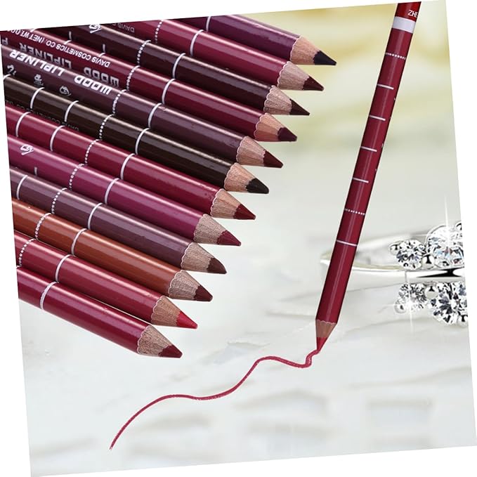 12pcs Lip Liner Pencil Set for Women Professional Makeup Lipliners for Daily Use Long-lasting Lip Makeup Kit