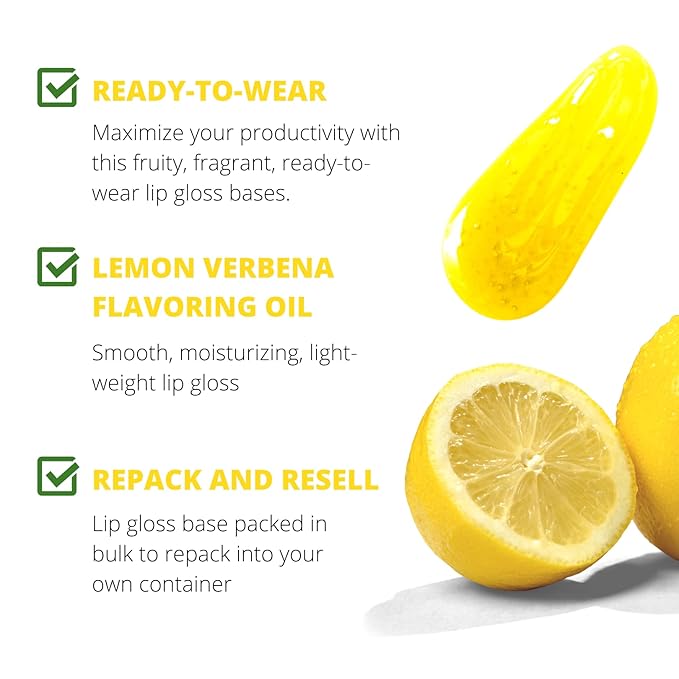 TKB Jelly Gloss (Flexagel)| Lip Gloss Base for DIY Lip Gloss| Ready-to-Wear| Moisturizing, High Shine, Fruity Scent, Vegan, Gluten and Cruelty free| Made in USA (Lemonsicle, 1oz (30gr))