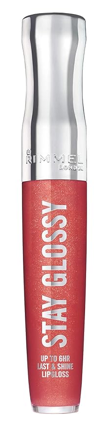 Rimmel Stay Glossy 6 Hour Lipgloss, All Day Seduction, 0.18 Fl Oz (Pack of 4)