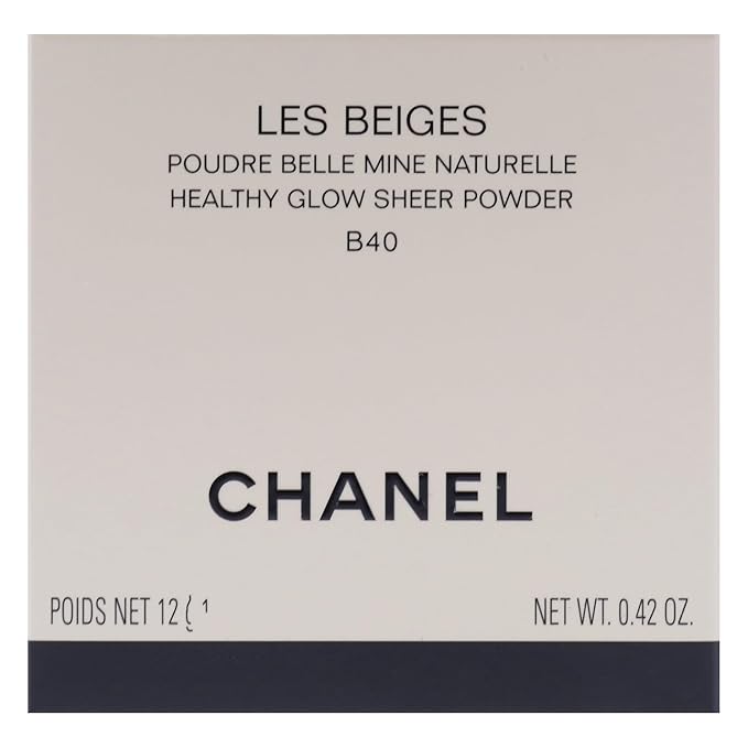 Les Beiges Healthy Glow Sheer Powder - B40 Intense medium With Neutral Undertone by Chanel for Women - 0.42 oz Powder