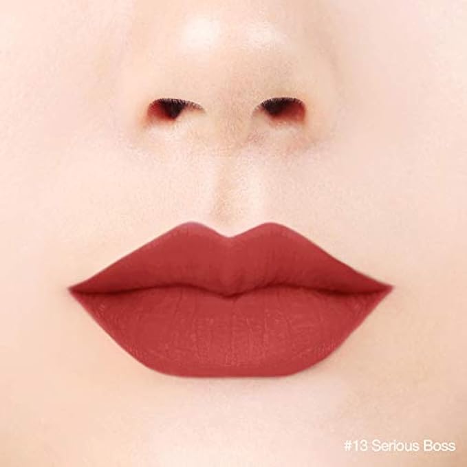 BBIA Last Velvet Lip Tint - Soft & Creamy Matte Finish Lip Stain, Blur Effect with Velvety Texture, Long-Lasting, High Pigment, Lightweight, Non-Drying, Korean Lip Makeup (13 SERIOUS BOSS)