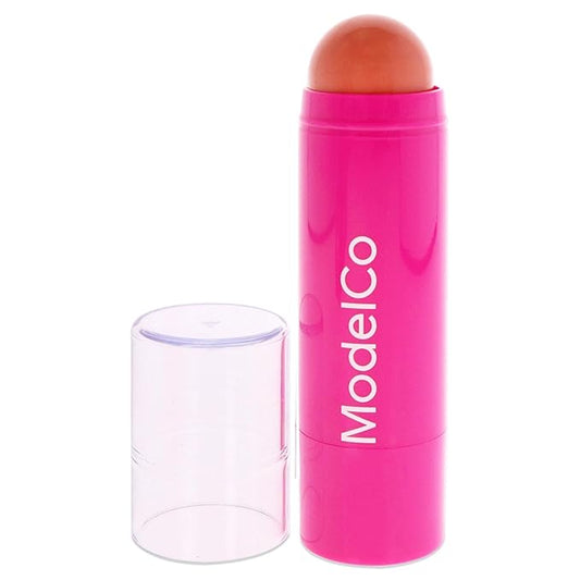 ModelCo Glow Stick 3-In-1 - Multi-Use Cream Color Stick - Hydrating Creamy Formula - Delivers Luminous Color For A Healthy Glow - Buildable Coverage From Sheer To Saturated - Nude Peach - 0.176 Oz