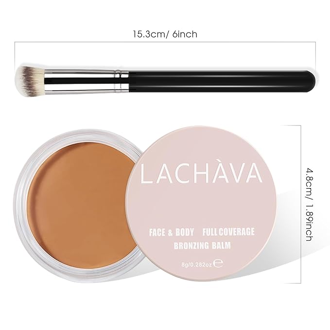 Full Coverage Cream Concealer Kit with Brush - Hydrating Waterproof Under-Eye Concealer for Concealing Dark Circles, Acne, Blemishes, Pores, and Spots (#08)