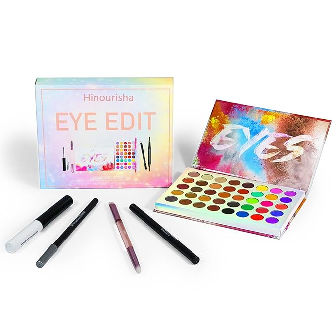 Eyeshadow Palette for Women, Teenage Full Eye Makeup Kit, Makeup Gift Set for Girls, Eye color Essential Include 40 colors Eye Shadow Palette Eyeliner, Mascara, Eyebrow Pencil and Brush