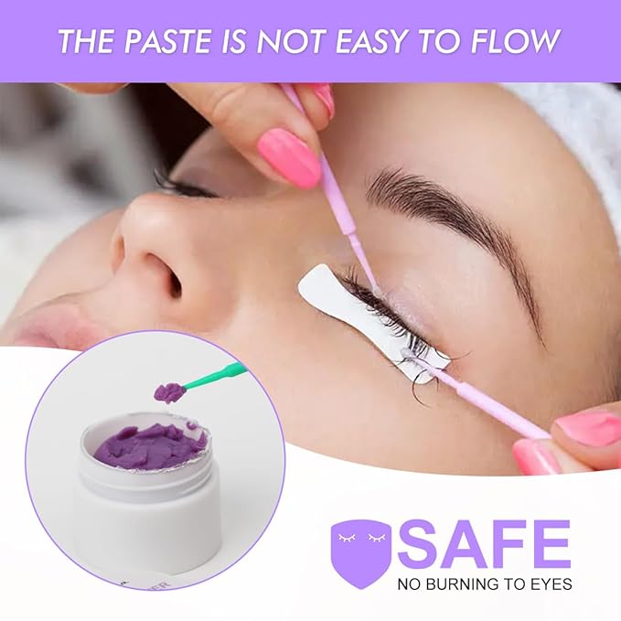 Lash Remover for Eyelash Extensions Low Irritation for Sensitive Skin Fast Dissolution, Grape Flavor Jelly for Salon,10g