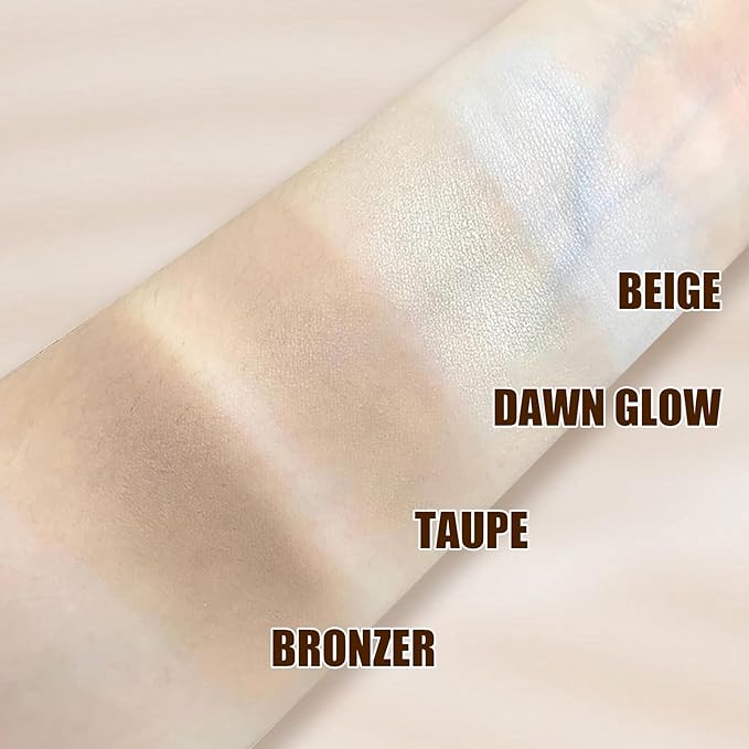 Brown Face Contour Palette,Stereo for Face Retouching, Eye Shadow Matte Highlighting Shadow Finish Palette, Natural,Low Saturation Makeup Contour Face Palette