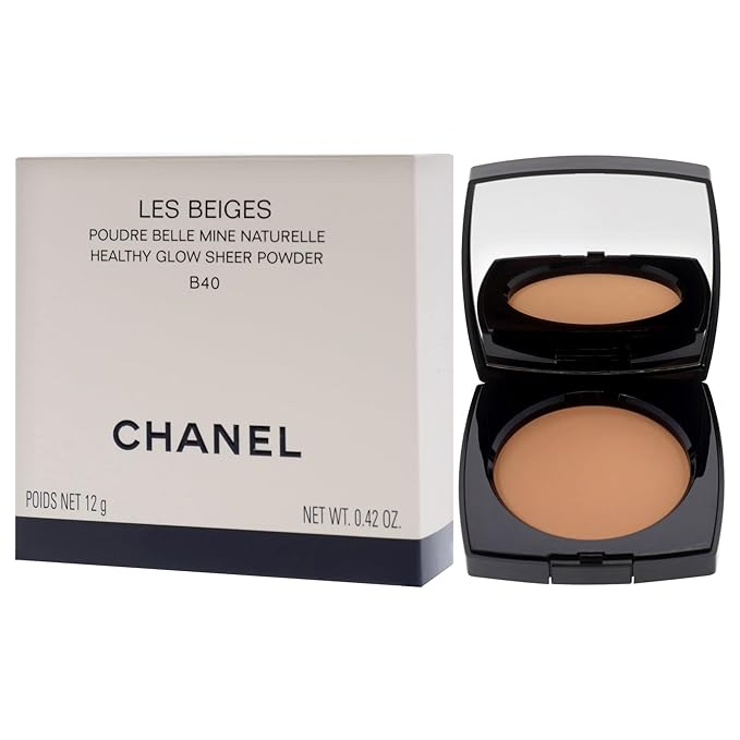 Les Beiges Healthy Glow Sheer Powder - B40 Intense medium With Neutral Undertone by Chanel for Women - 0.42 oz Powder