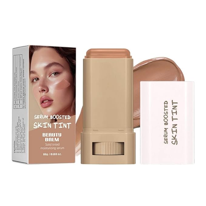 Beauty Balm Serum Boosted Skin Tint Concealer, Brightens, Hydrates, Conceale & Smooths Full Coverage Concealer Balm, Even Skin Tone Portable Moisturizing Essence Stick (# 06, 0.63 oz)