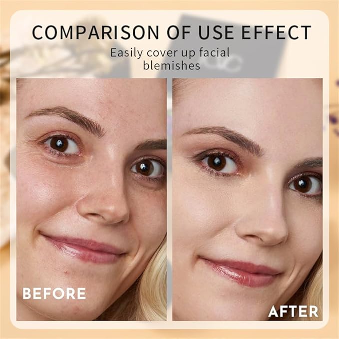 2Pack Mushroom Head Air Cushion CC Cream Foundation, Natural Moisturizing Matte Oil Control Concealer, Bright Makeup Base, Long Lasting Liquid Foundation with Two Mushroom Head Sponges