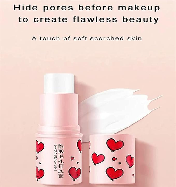 Magical Pore Eraser Waterproof Face Primer Stick - Matte Priming Makeup Blur Stick Invisible Pore Eraser Stick (Natural, 2PCS)