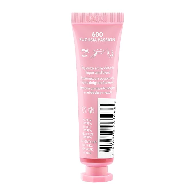 COVERGIRL Clean Fresh Dewy Tint 600 Fuchsia Passion, 3-in-1 Tint, Blendable Color For Eyes, Lips & Cheeks, 0.33 fl oz (Pack of 1)