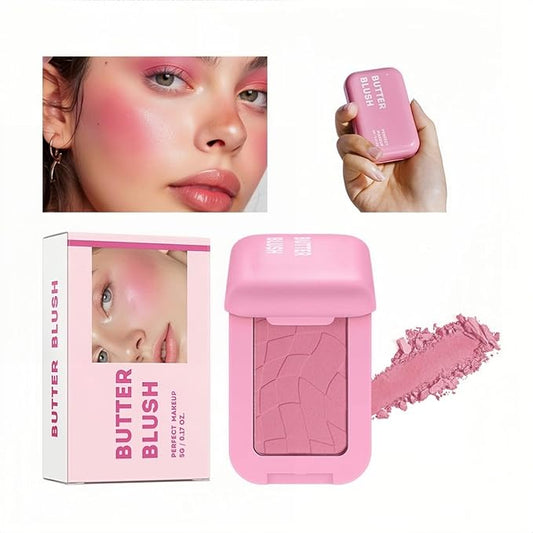 5 Color Powder Blush, Embossed Butter Blush, Matte Powder Makeup Blush for Cheeks