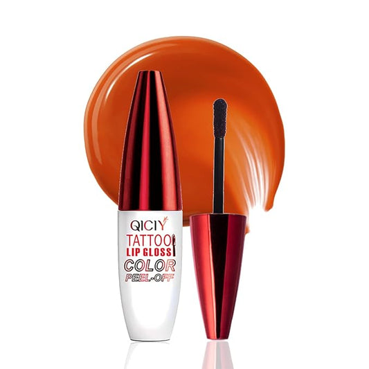 Charm Kiss Peel Off Lip Stain Lip Tint,Waterproof Long-Lasting Tear-off Lip Gloss,Peel Reveal Lip Stain,Peel Off Tattoo Lipsticks,Nonstick Cup Lip Gloss, Tattoo Magic Color Lip Set(3#)