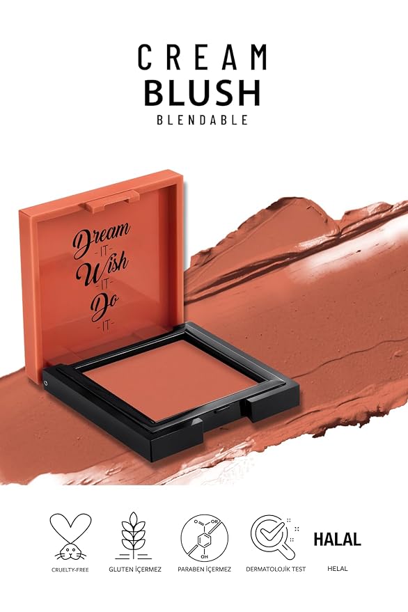 Cream Blush 46 | Fresh | Healthy & Natural Look | Ligh Weighted Formula | Sebum Control Richly Pigmented | Easily Blendable | Long Lasting | Semi Matte | 0.18 oz.