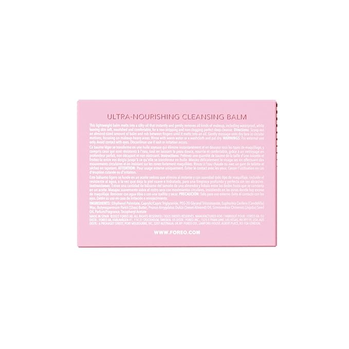 FOREO LUNA Nourishing Cleansing Balm - Gentle Waterproof Makeup Remover - Waterless Oil Cleanser - Eye Makeup Remover - Vegan - Cruelty & Fragrance-Free, Eco-Friendly - 2.5 fl. oz