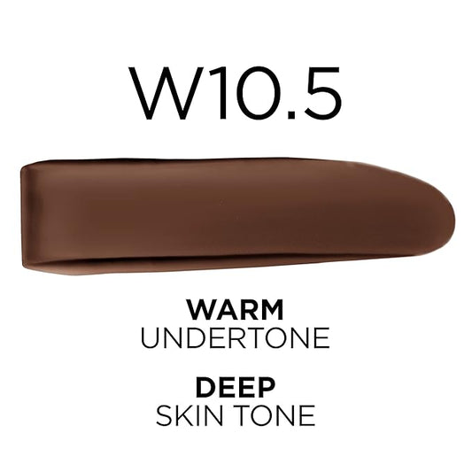 L’Oréal Paris True Match Super-Blendable Foundation, Medium Coverage Liquid Foundation Makeup with SPF 17, W10.5, Deep, 1 Fl Oz (Pack of 3)